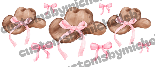 Cowgirl Hat With Bows 16oz Wrap